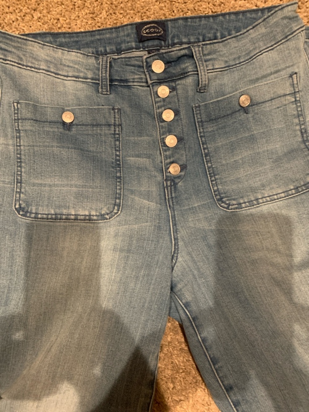 AGOLDE High-Rise Button-Fly Light Blue Jeans